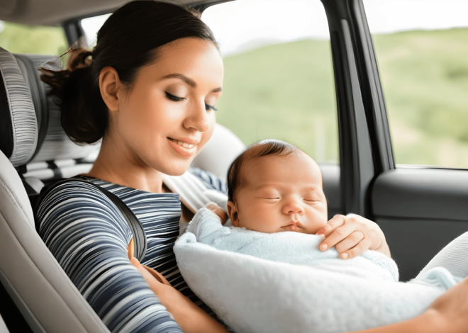 When can a newborn travel by car?